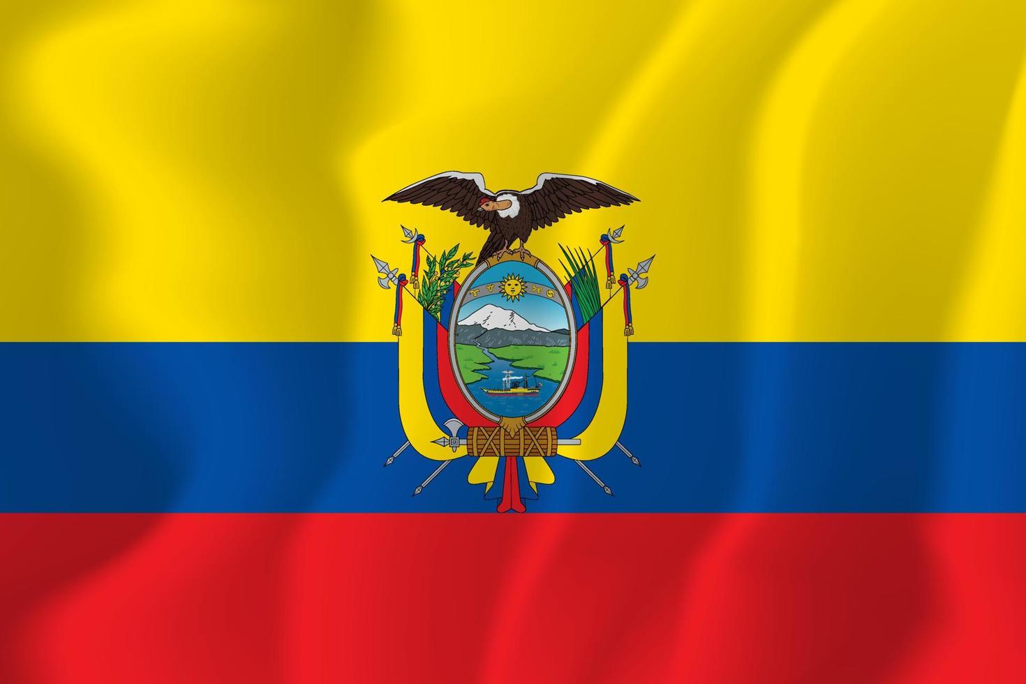 ecuador-national-flag-waving-background-illustration-vector